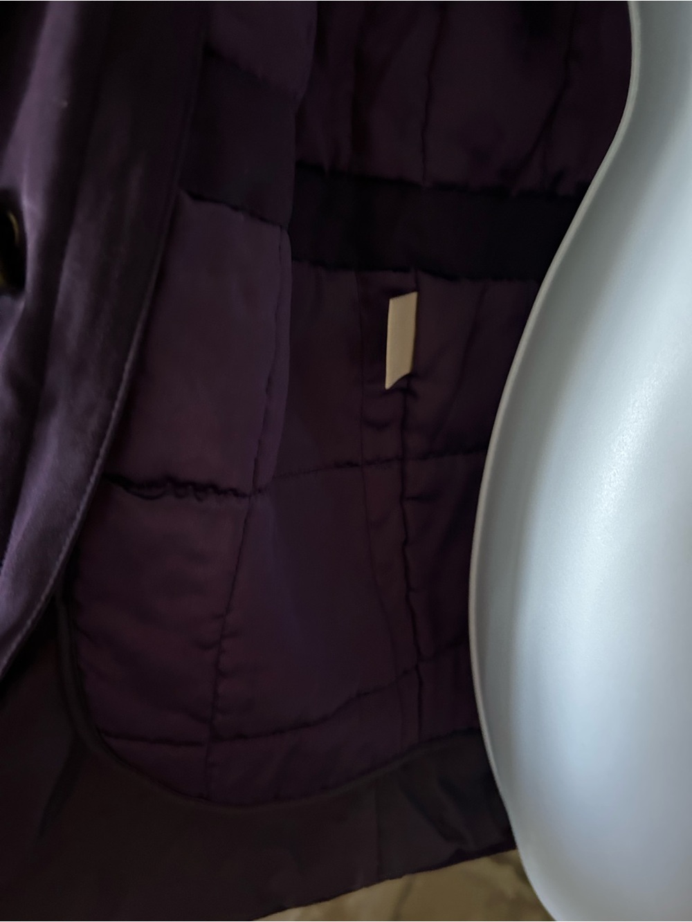 London Fog Quilted Puffer Jacket in Plum